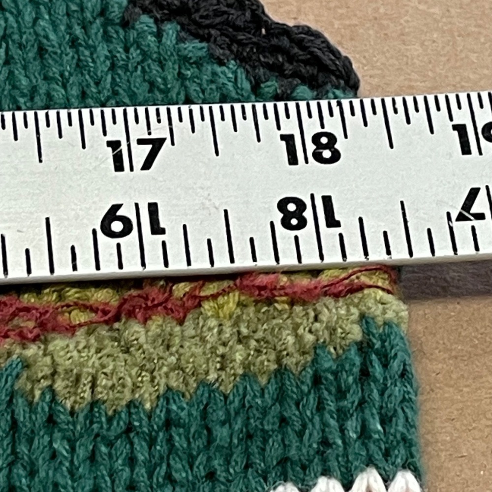 Vintage Erika Sweater Vest Women's Small Multicolor Holiday Hand Knit Ber Months - Picture 10 of 13